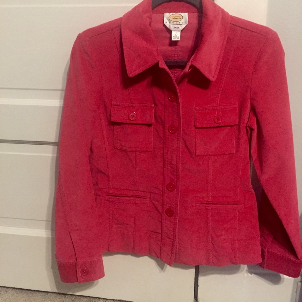 Talbots Petites Salmon Pink Button-Up Blazer - 6